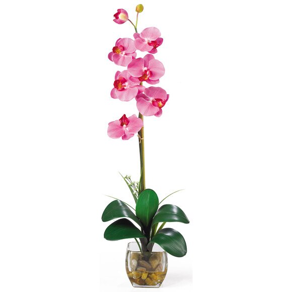 Single Phalaenopsis Liquid Illusion Silk Flower Arrangement - SKU #1104-DP - 3